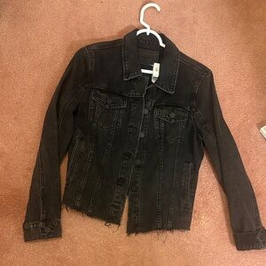 Blank NYC Distressed Black Jean Jacket